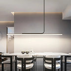 Modern Linear LED Pendant Light Dimmable Metal for Kitchen