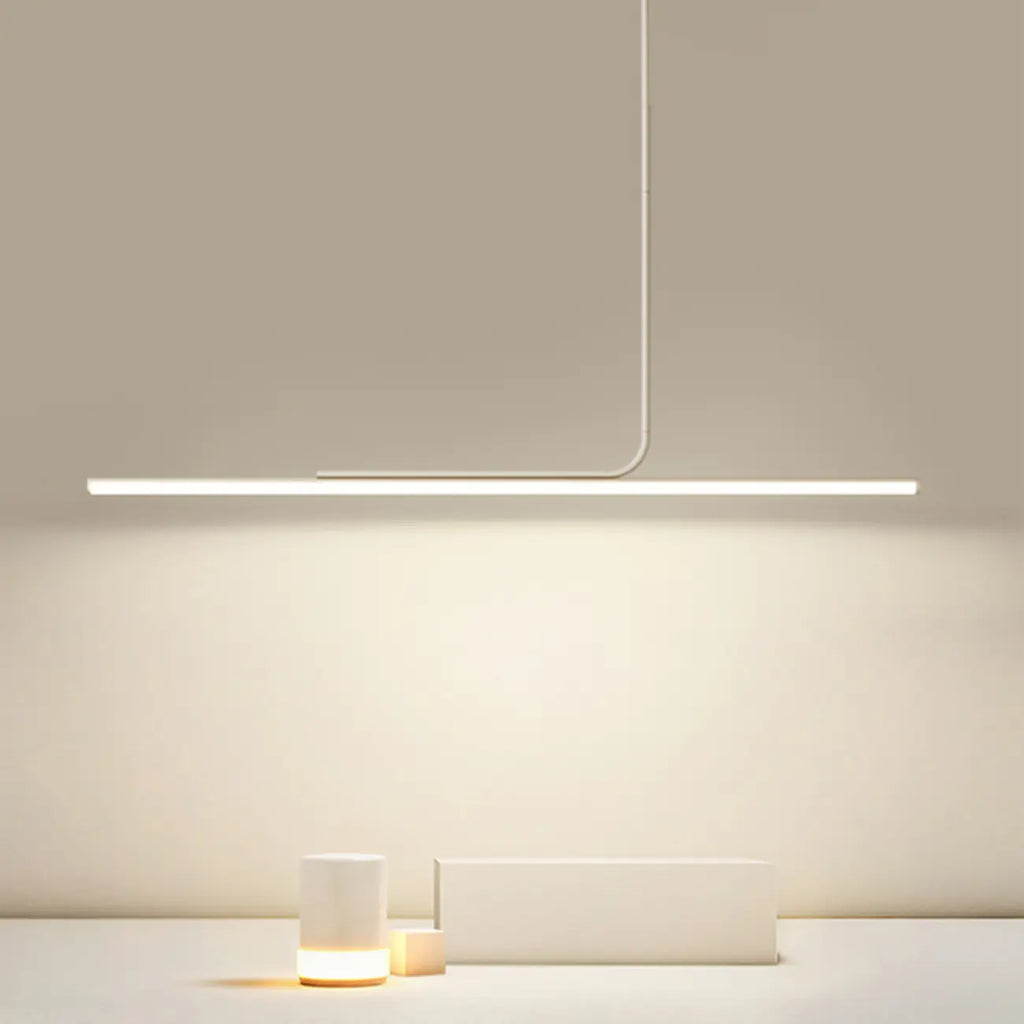 Modern Linear LED Pendant Light Dimmable Metal for Kitchen
