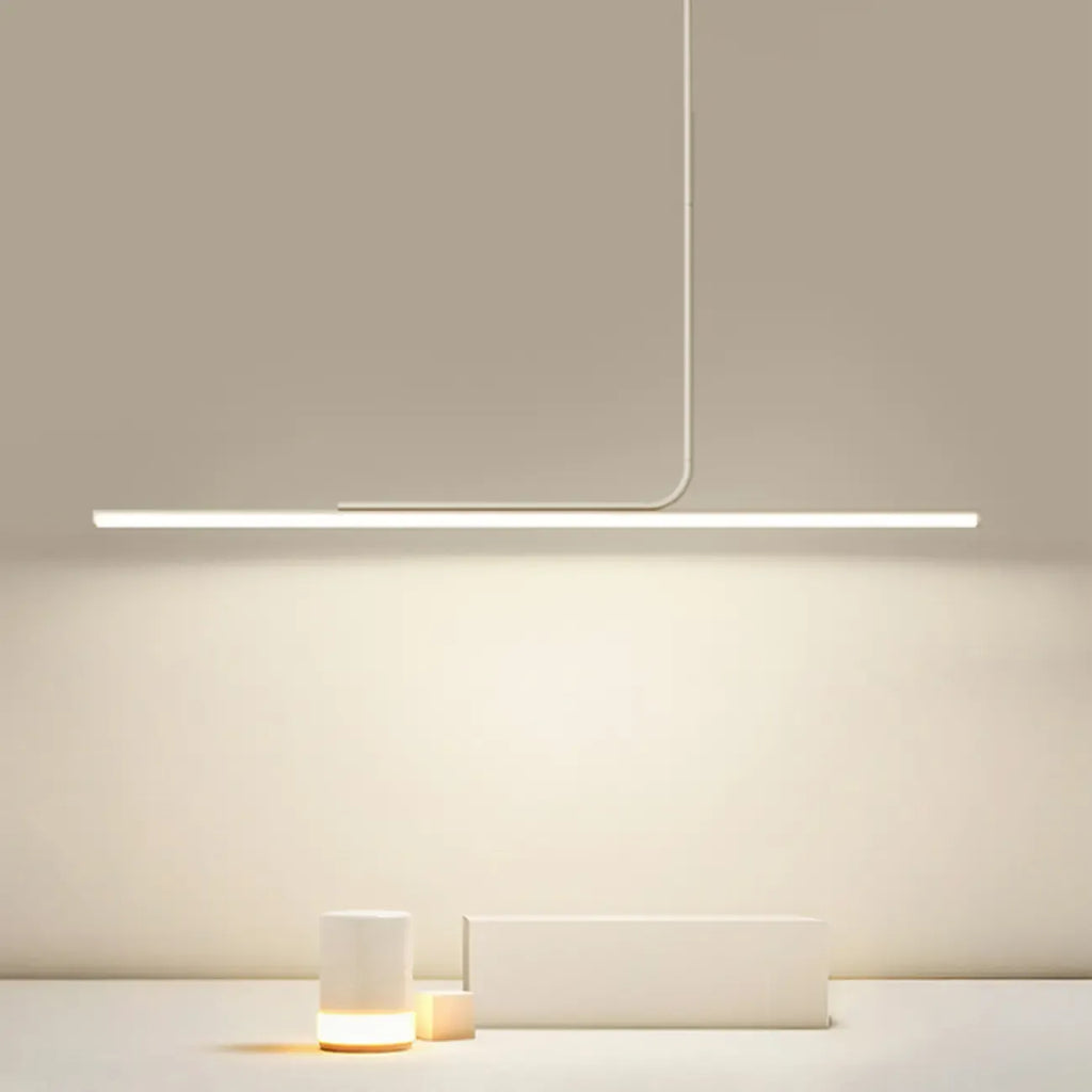 Modern Linear LED Pendant Light Dimmable Metal for Kitchen