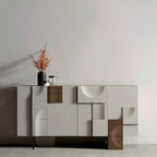 Artistic Cream Solid Wood Shoe Storage Cabinet