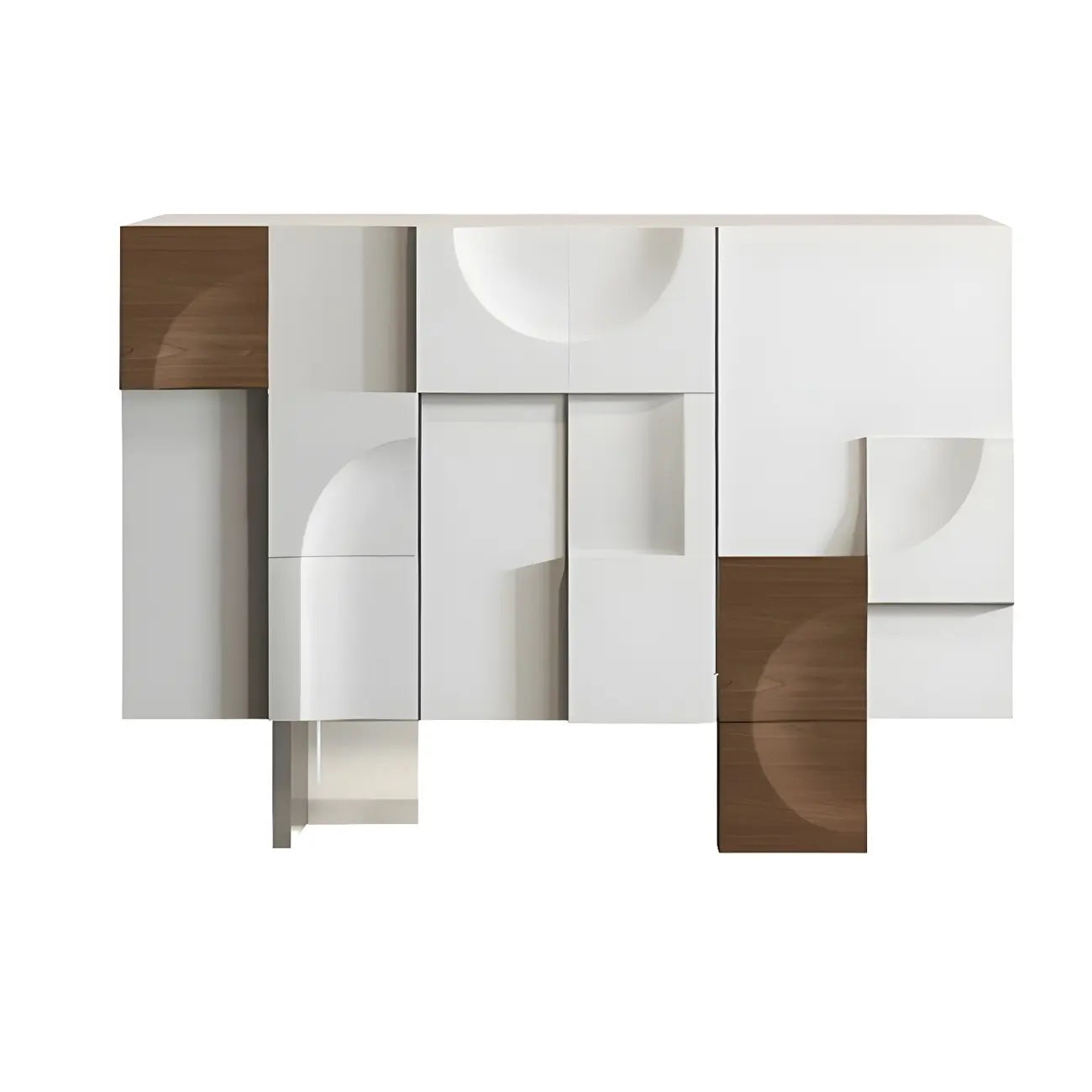 Artistic Cream Solid Wood Shoe Storage Cabinet