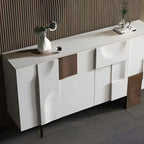 Artistic Cream Solid Wood Shoe Storage Cabinet