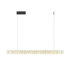 Linear Crystal Island Pendant Light Dimmable LED for Kitchen