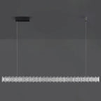 Linear Crystal Island Pendant Light Dimmable LED for Kitchen