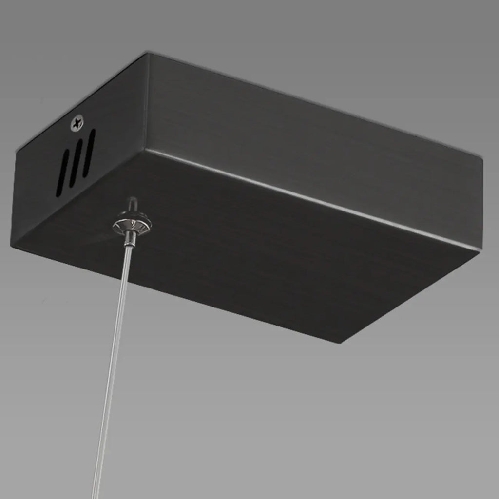 Linear Crystal Island Pendant Light Dimmable LED for Kitchen