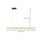 Linear Crystal Island Pendant Light Dimmable LED for Kitchen