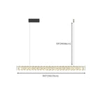 Linear Crystal Island Pendant Light Dimmable LED for Kitchen