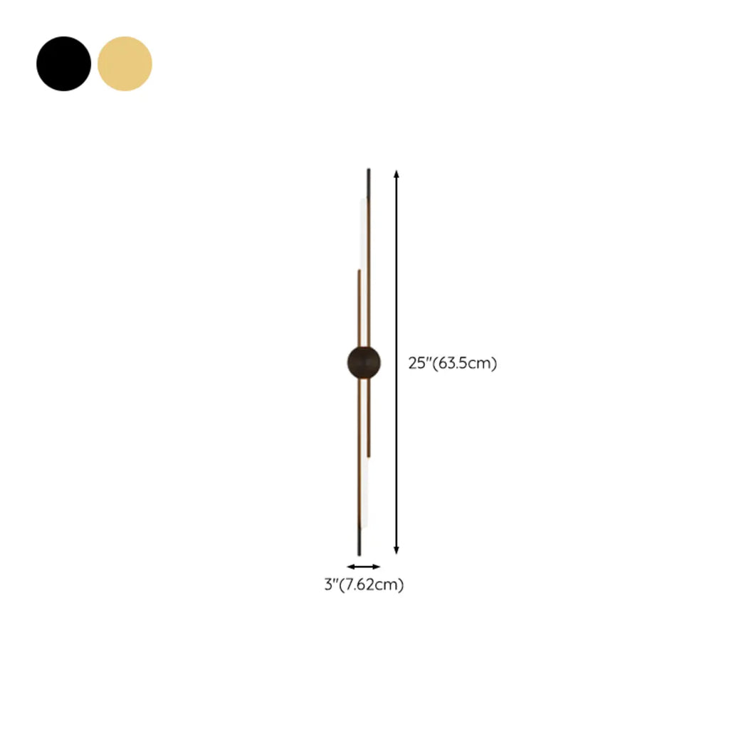 Minimalist Slim Linear Metal Up Down LED Wall Sconce