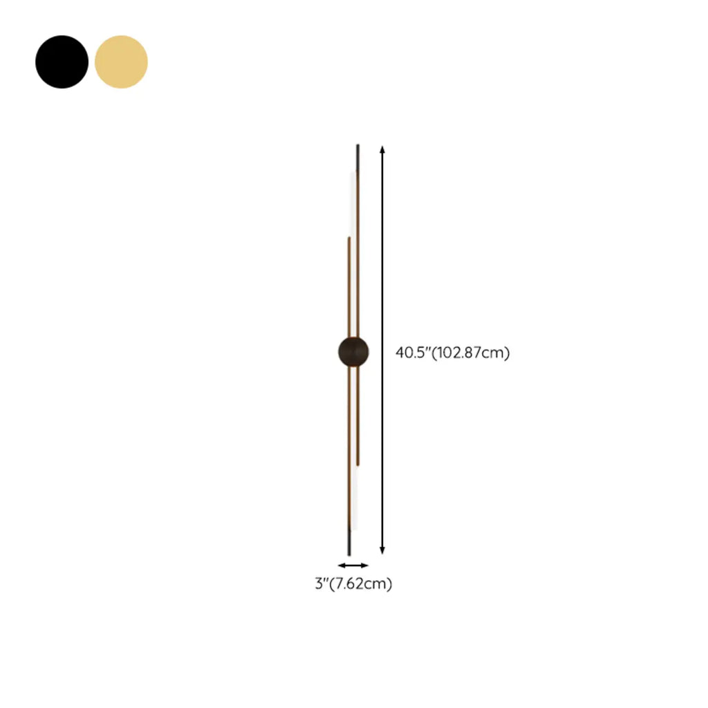 Minimalist Slim Linear Metal Up Down LED Wall Sconce
