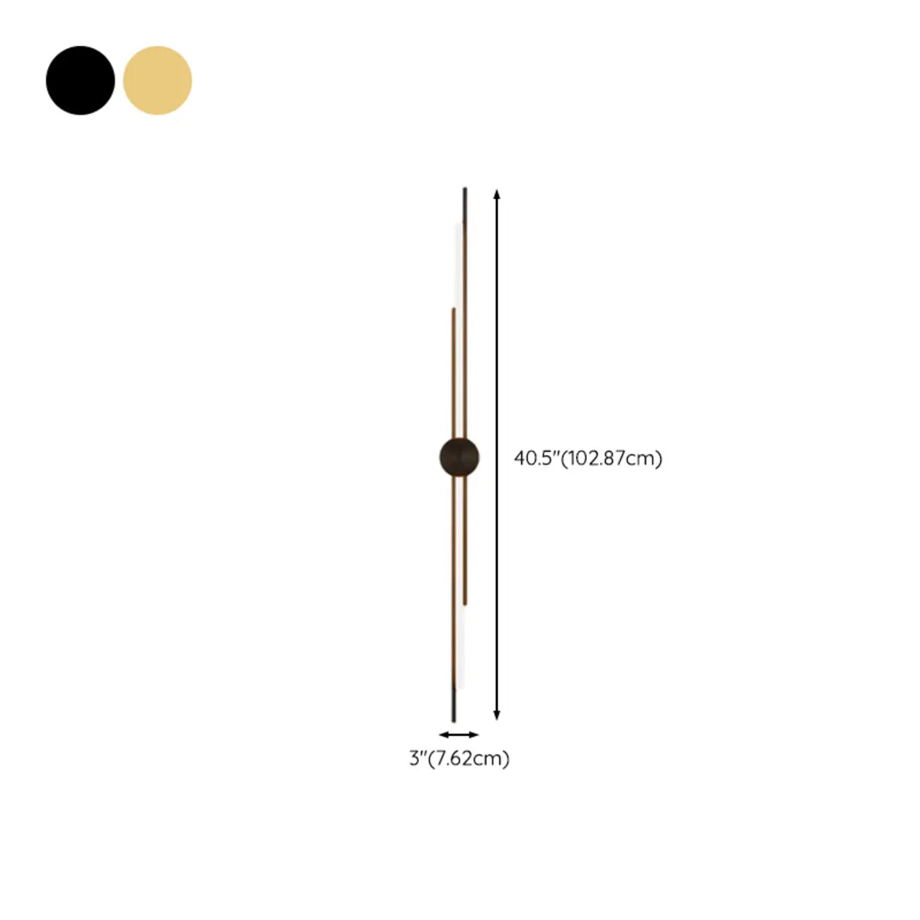 Minimalist Slim Linear Metal Up Down LED Wall Sconce