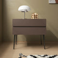 Scandinavian Pine Wood Leggy 2-Drawer Nightstand