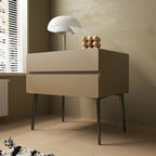 Scandinavian Pine Wood Leggy 2-Drawer Nightstand