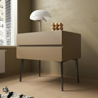 Scandinavian Pine Wood Leggy 2-Drawer Nightstand