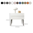 Scandinavian Pine Wood Leggy 2-Drawer Nightstand