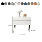 Scandinavian Pine Wood Leggy 2-Drawer Nightstand