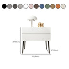 Scandinavian Pine Wood Leggy 2-Drawer Nightstand