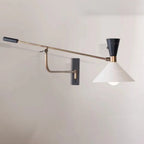 Modern Iron Shade Metal Swing Arm Wall Light
