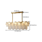 2-Tier Modern Glass Island Pendant Light Adjustable for Kitchen