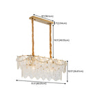 2-Tier Modern Glass Island Pendant Light Adjustable for Kitchen