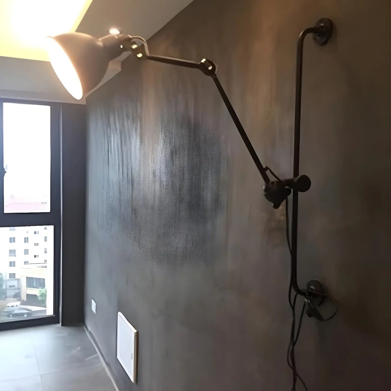 Industrial Swing Arm Wall Light Fixture for Modern Bedroom
