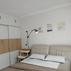 Industrial Swing Arm Wall Light Fixture for Modern Bedroom