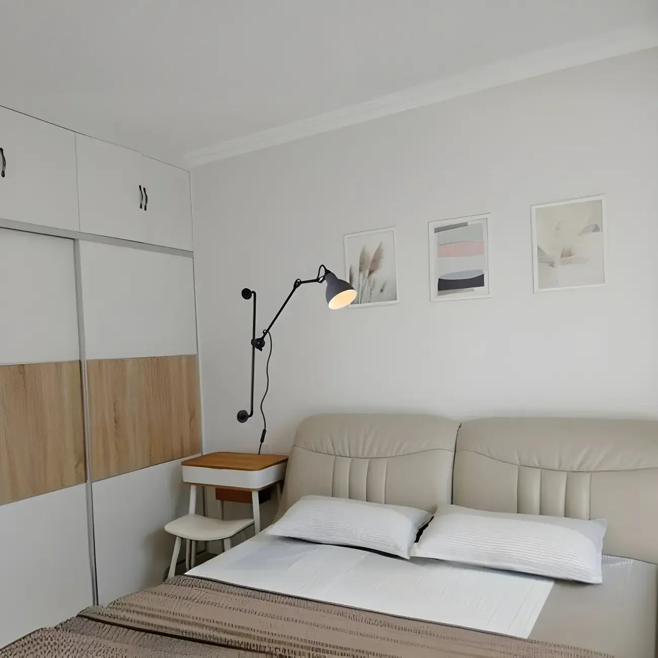 Industrial Swing Arm Wall Light Fixture for Modern Bedroom