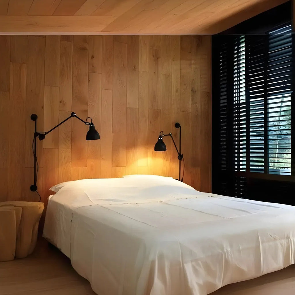 Industrial Swing Arm Wall Light Fixture for Modern Bedroom