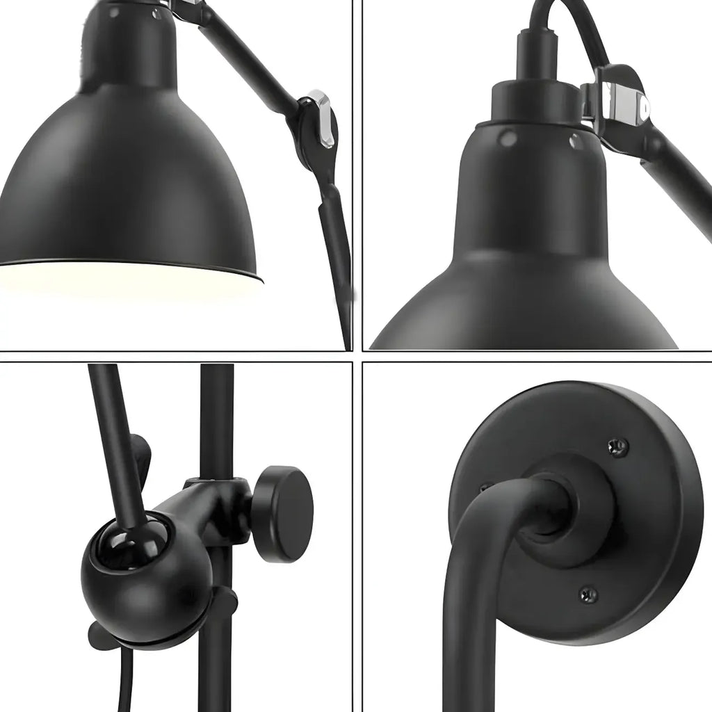 Industrial Swing Arm Wall Light Fixture for Modern Bedroom