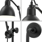 Industrial Swing Arm Wall Light Fixture for Modern Bedroom