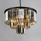 Luxury Circular Clear 3/4 Tiers Crystal Chandelier
