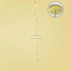 Modern Gold Branch Globe Glass Downrod Stairwell Chandelier