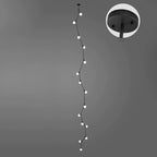 Modern Gold Branch Globe Glass Downrod Stairwell Chandelier