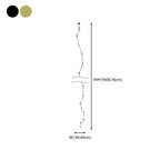 Modern Gold Branch Globe Glass Downrod Stairwell Chandelier