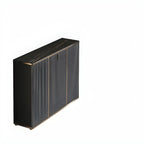 Large Entryway Shoe Cabinet Gray Textured Door Metal Legs