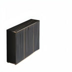 Large Entryway Shoe Cabinet Gray Textured Door Metal Legs