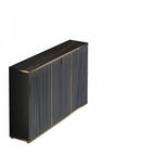 Large Entryway Shoe Cabinet Gray Textured Door Metal Legs
