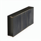 Large Entryway Shoe Cabinet Gray Textured Door Metal Legs
