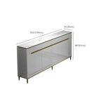 Large Entryway Shoe Cabinet Gray Textured Door Metal Legs