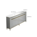 Large Entryway Shoe Cabinet Gray Textured Door Metal Legs