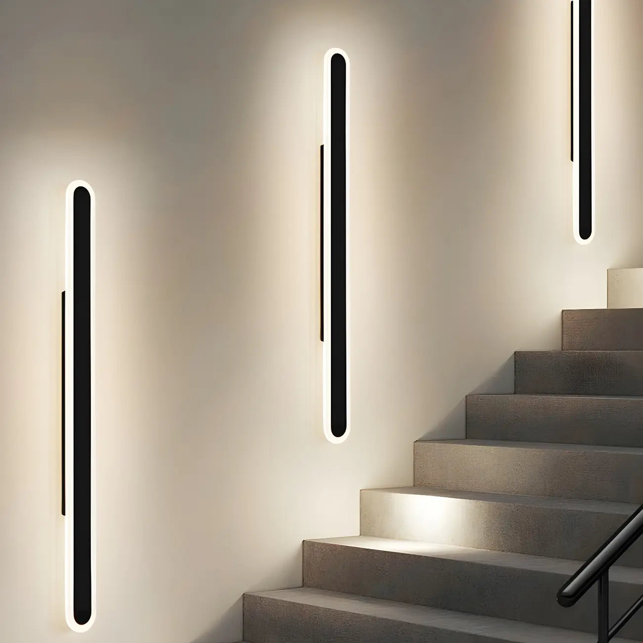 Modern Slim Oval Natural Light LED Outdoor Wall Light
