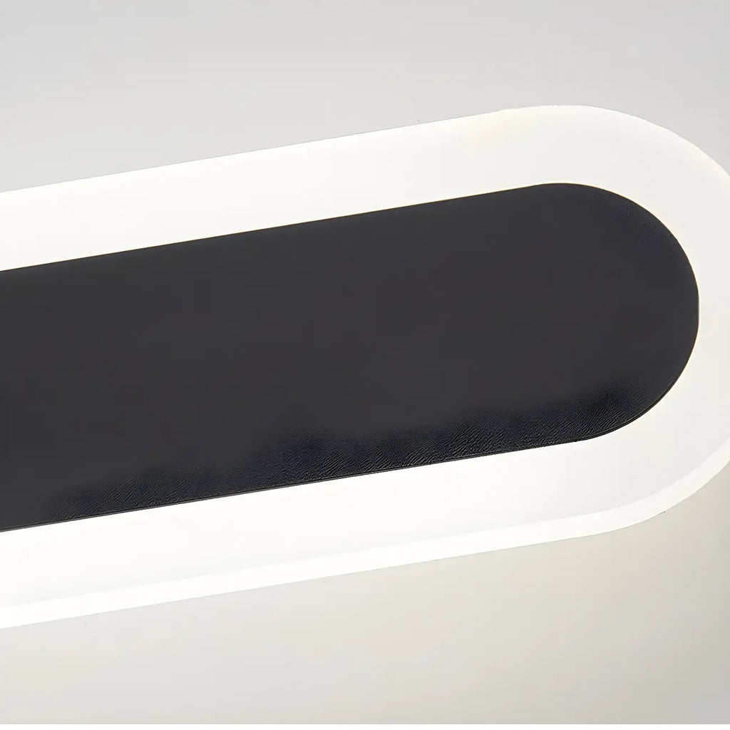 Modern Slim Oval Natural Light LED Outdoor Wall Light