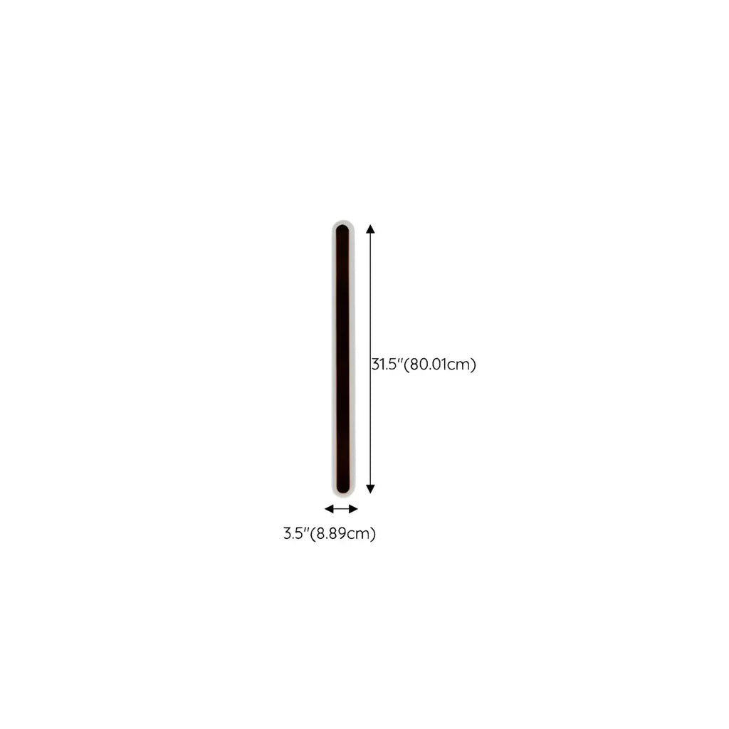Modern Slim Oval Natural Light LED Outdoor Wall Light