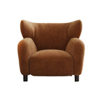 Modern Chenille Fabric Wingback Accent Chair with Arms