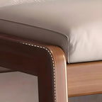 Entryway Solid Wood Cushioned Trapezoid Shoe Bench