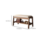 Entryway Solid Wood Cushioned Trapezoid Shoe Bench