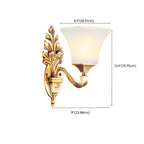 Vintage Metal Frosted White Glass Wall Sconce