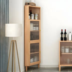 Wooden Corner Display Cabinet with Glass Door