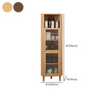 Wooden Corner Display Cabinet with Glass Door