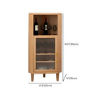 Wooden Corner Display Cabinet with Glass Door