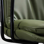 Gold Base Tufted Leather Adjustable Office Chair